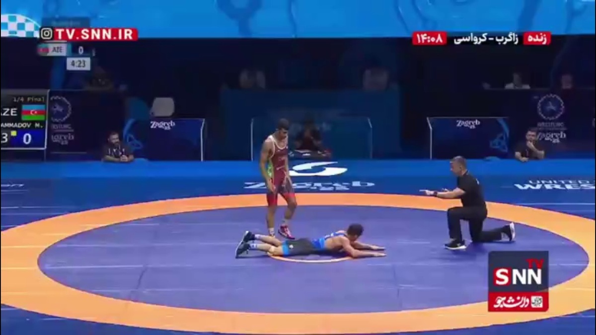 کشتکار با عبور از حریف آذربایجان به نیمه نهایی رسید