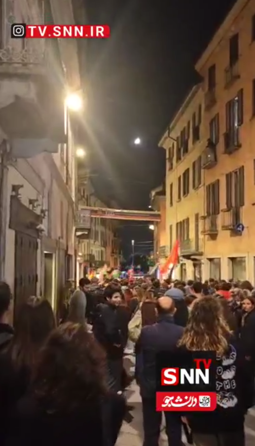 تظاهرات در ایتالیا در محکومیت توقیف غیرقانونی ناوگان صمود توسط رژیم صهیونیستی + فیلم