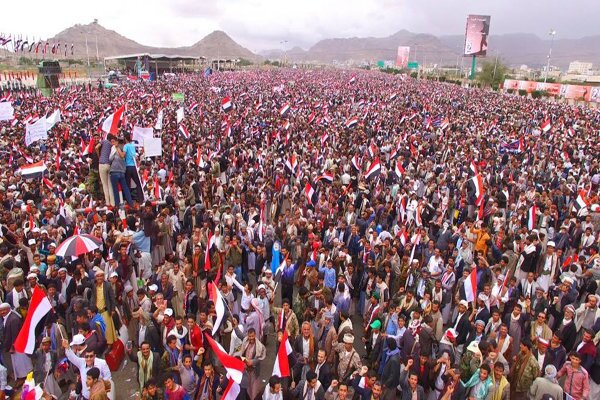 تجمع میلیونی مردم یمن در حمایت از مردم مظلوم غزه + فیلم