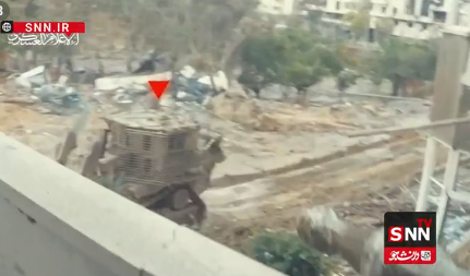 انهدام بولدوزر ارتش اشغالگر در غزه + فیلم