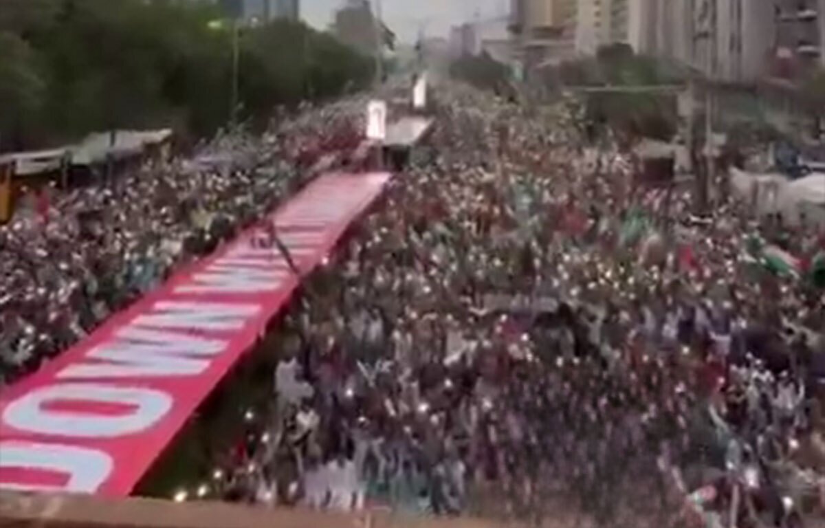 تظاهرات گسترده در کراچی پاکستان در همبستگی با مردم فلسطین