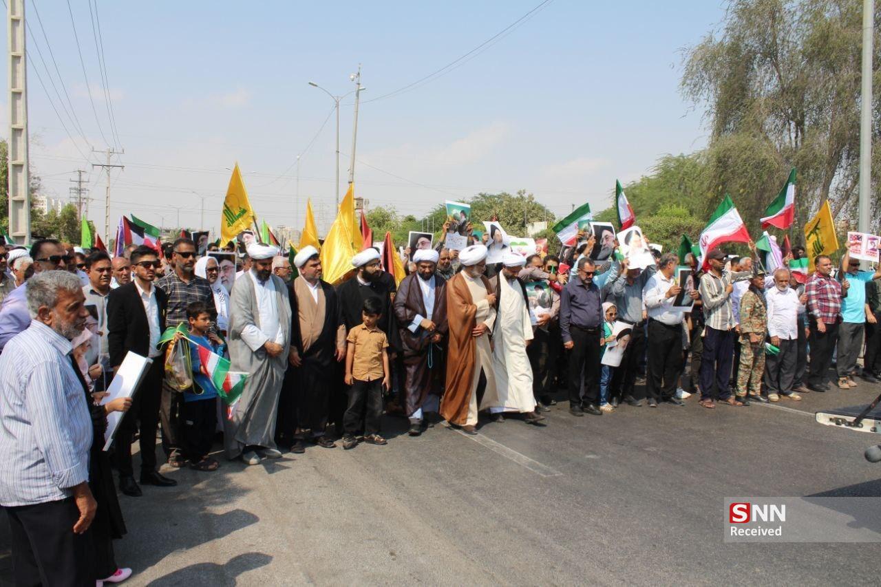خروش مردم خلیج فارس در راهپیمایی سراسری «بشارت نصر»+فیلم خروش مردم خلیج فارس در راهپیمایی سراسری «بشارت نصر»+فیلم