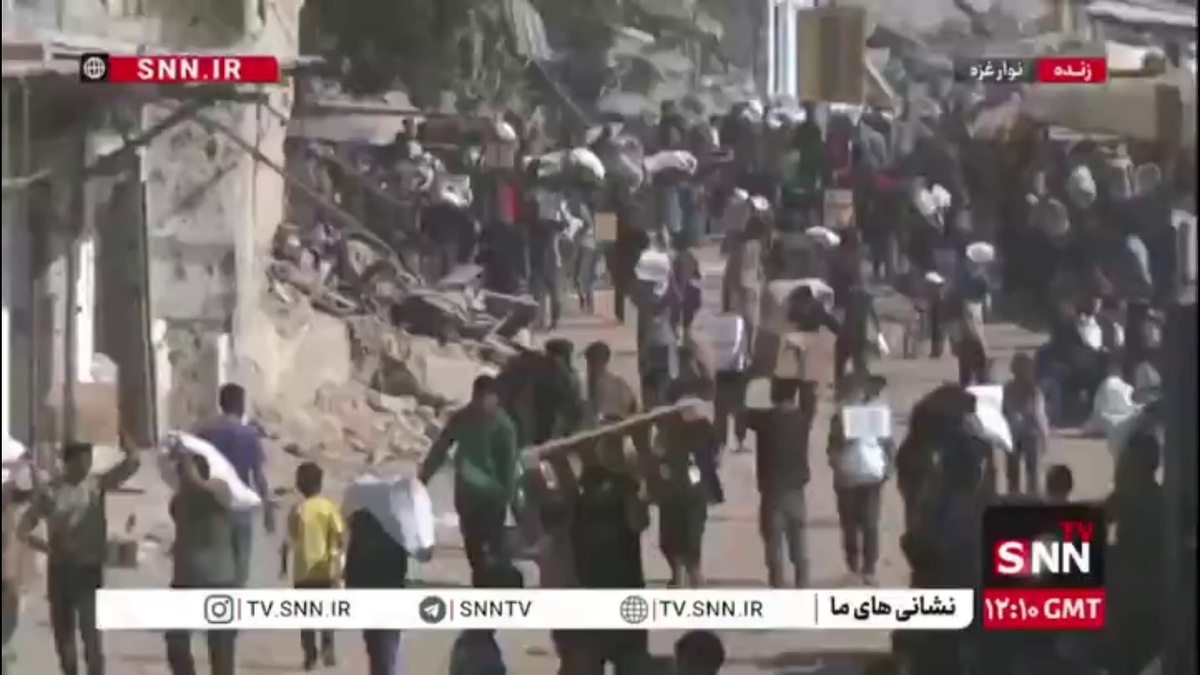 توزیع اقلام بشردوستانه بین مردم غزه