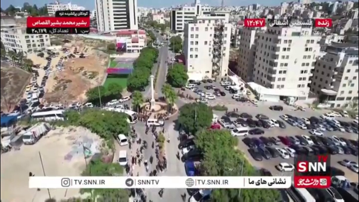 تصاویر هوایی از ورود اتوبوس های حامل آزادگان فلسطینی اهل نوار غزه به رام الله