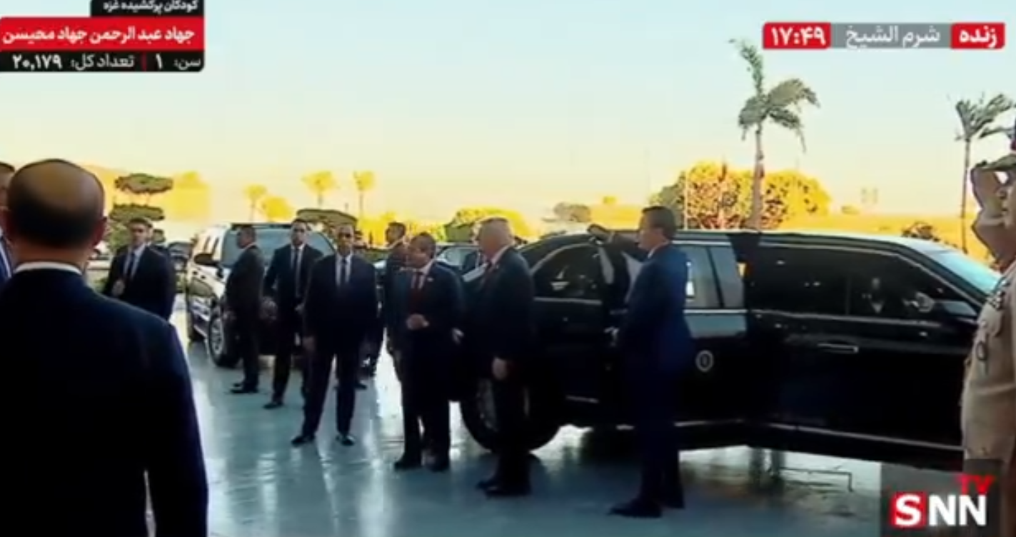 ترامپ وارد محل برگزاری اجلاس شرم الشیخ شد + فیلم