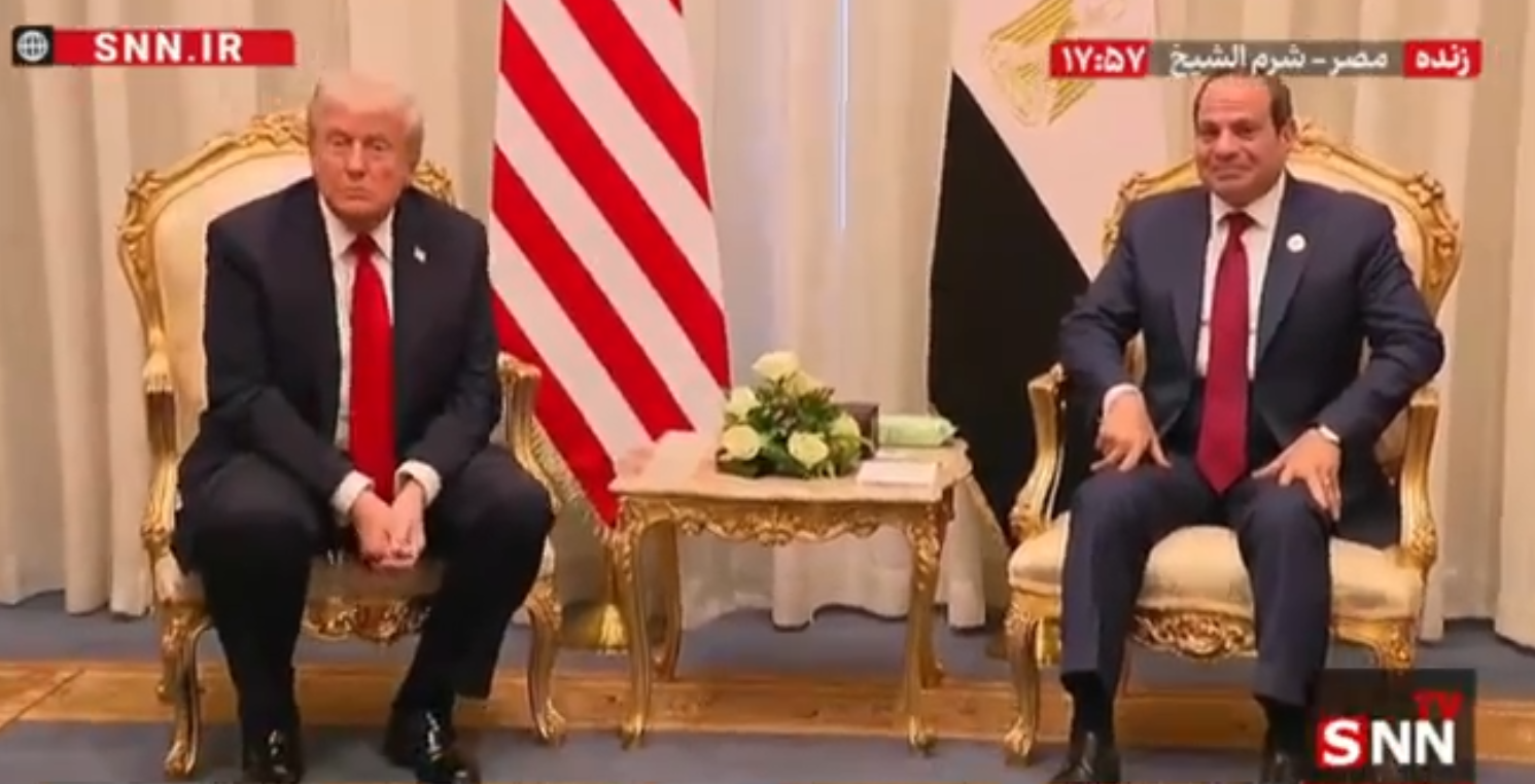 خوش رقصی رئیس جمهور مصر برای ترامپ / السیسی اجازه طرح سوال به خبرنگاران را نداد + فیلم