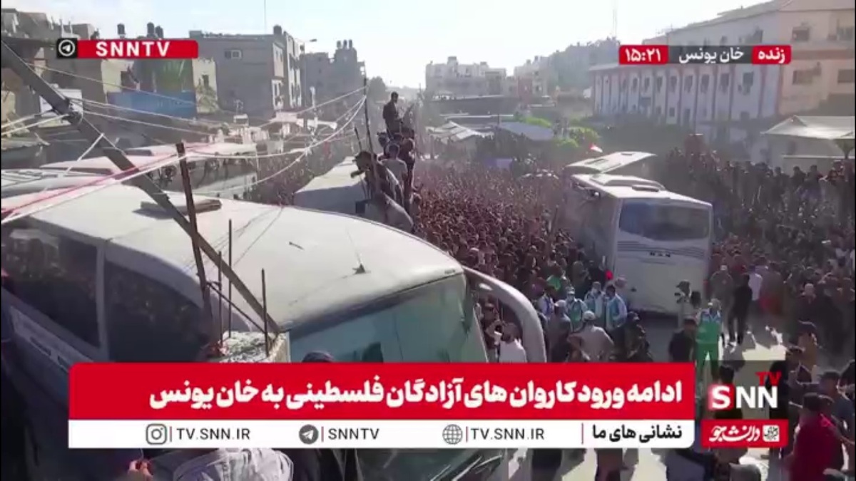 ادامه ورود کاروان های آزادگان فلسطینی به خان یونس