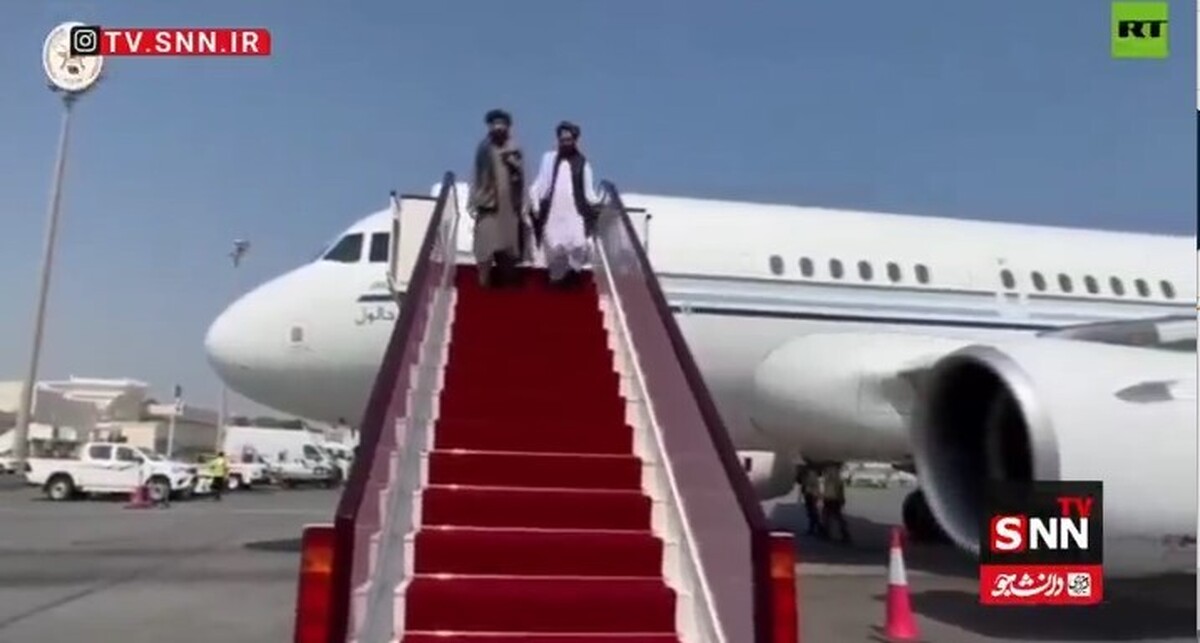 هیئت طالبان برای گفتگو با پاکستان وارد قطر شد + فیلم