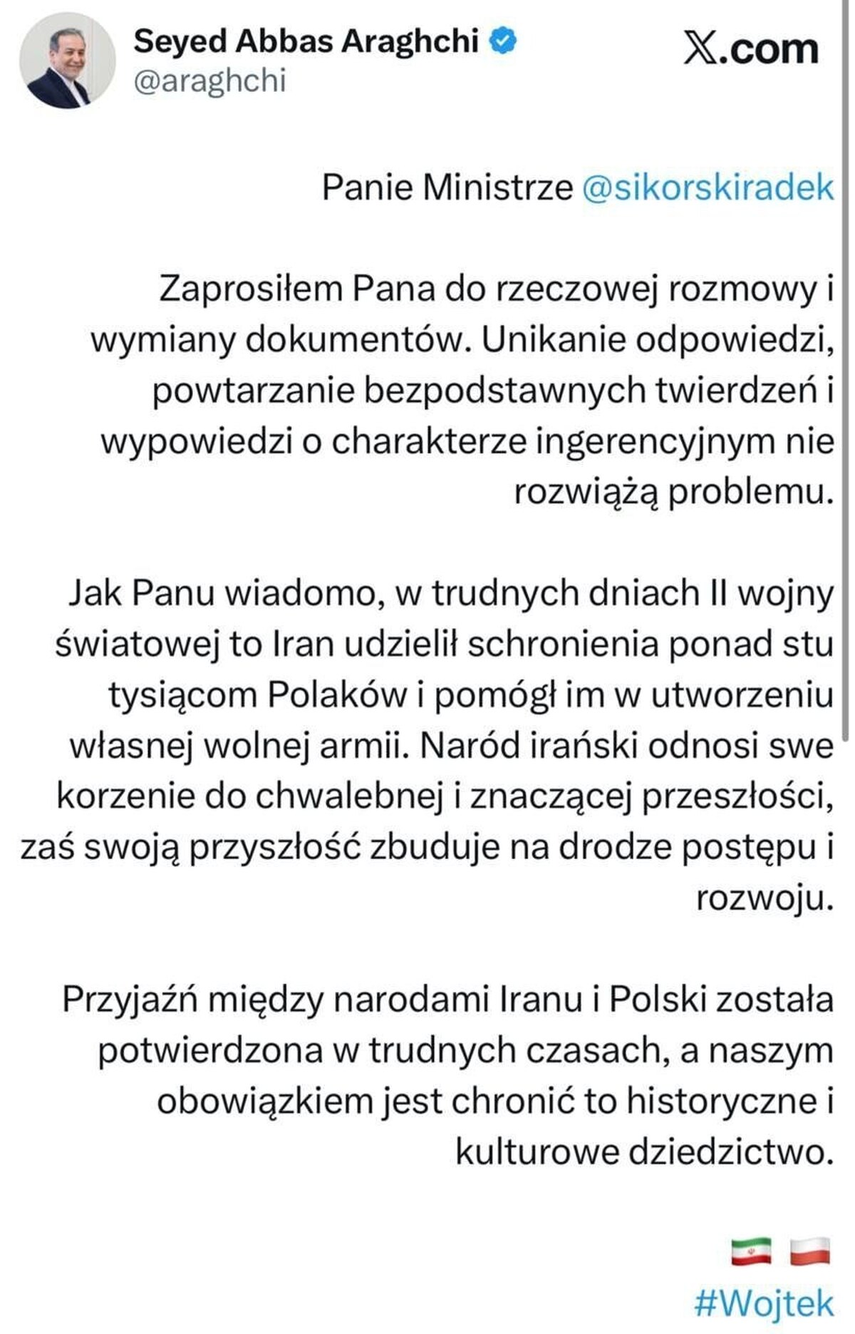 همانطور که واقفید، در روز‌های سخت جنگ جهانی دوم، این ایران بود که بیش از یکصدهزار لهستانی را پناه داد