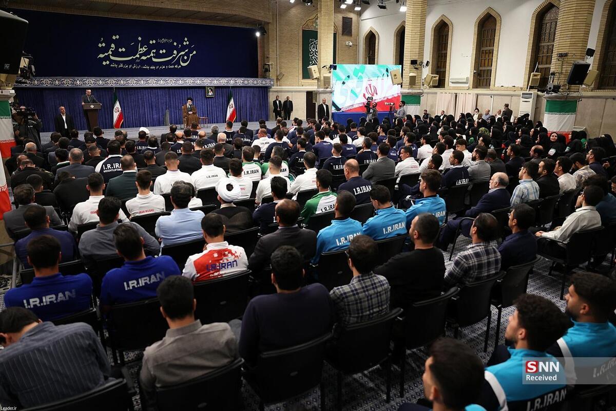 قاب متفاوتی به دیدار صبح امروز قهرمانان و مدال&zwnj;آوران ورزشی و المپیادهای علمی جهانی با رهبر انقلاب + فیلم