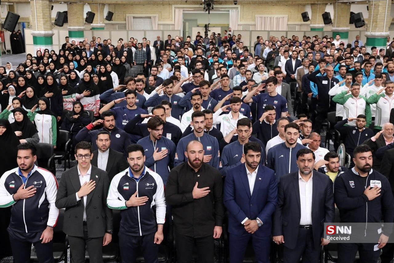 سلام نظامی ورزشکاران در دیدار امروز با رهبر انقلاب + عکس