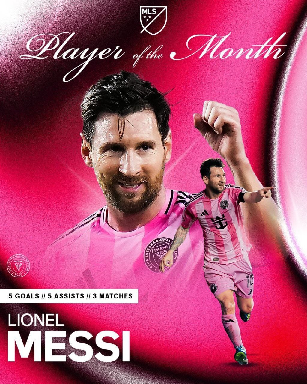 لیونل مسی جایزه بهترین بازیکن ماه اکتبر در لیگ آمریکا را کسب کرد / لئو هر هفته بهترین است!