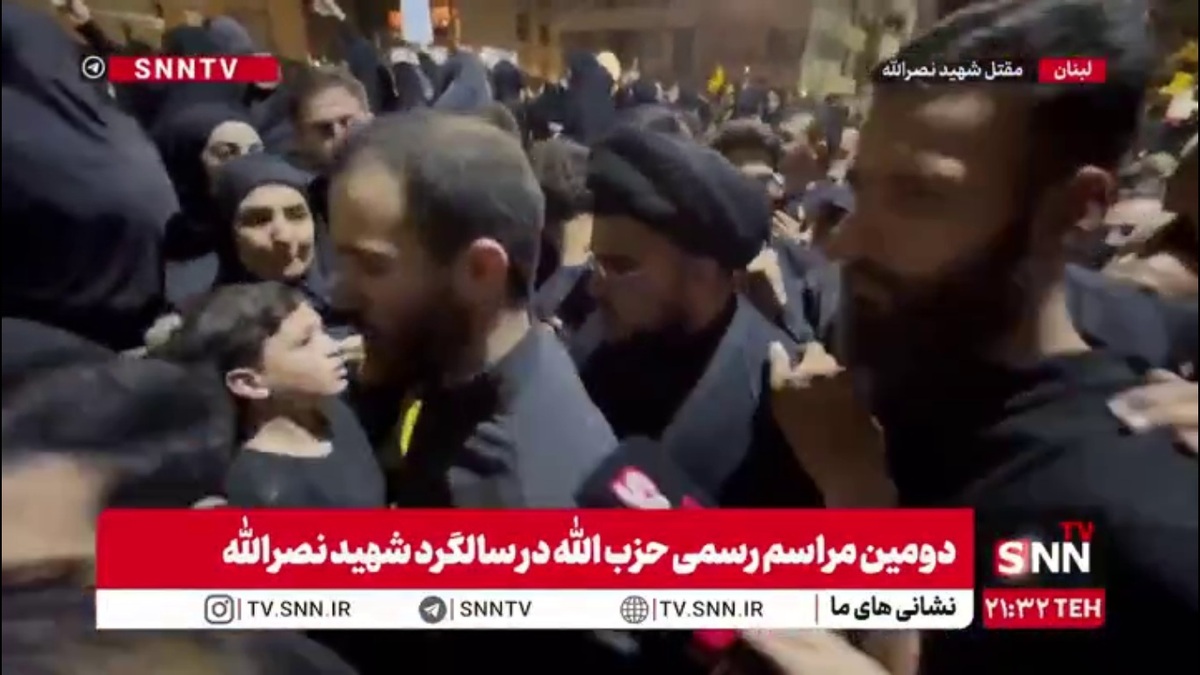 حضور حجت الاسلام سیدمحمدمهدی نصرالله فرزند شهید سیدحسن نصرالله در مراسم سالگرد در مقتل سید شهید