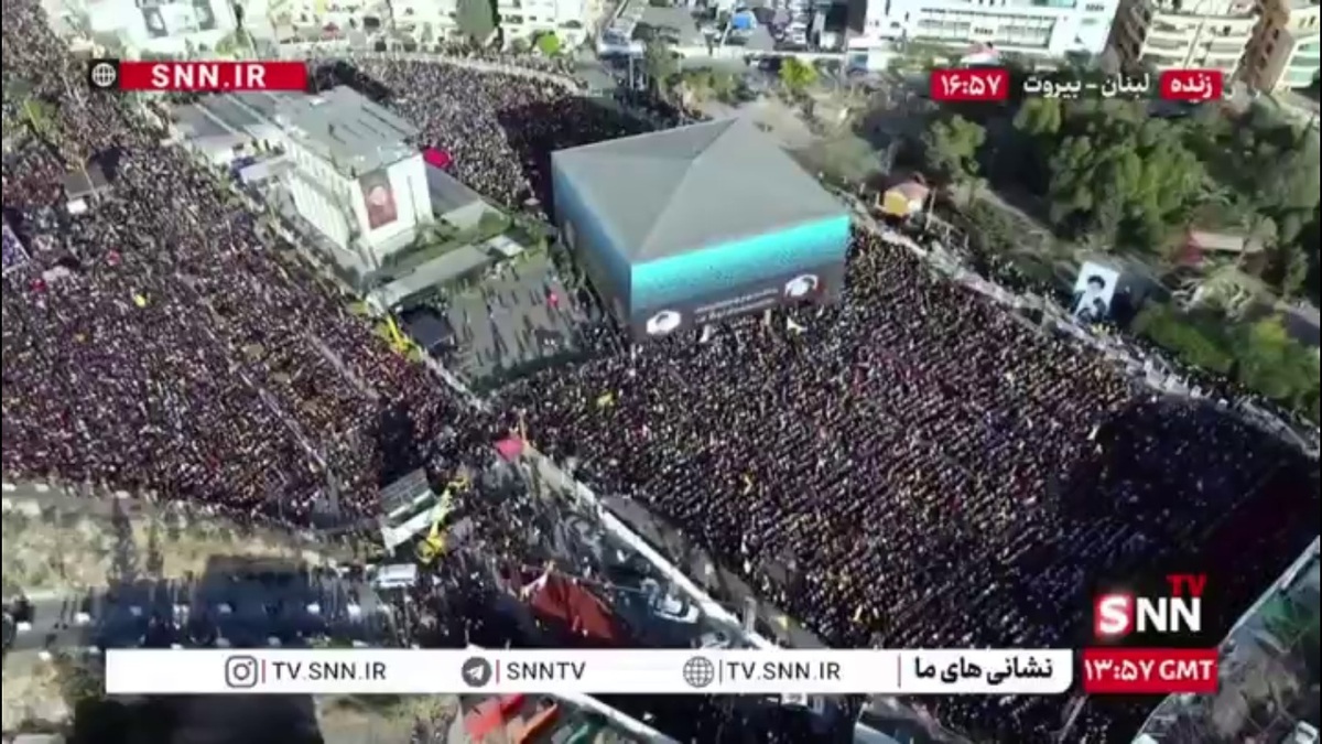 تصاویر هوایی از محل برگزاری مراسم گرامیداشت سالروز شهادت دبیران کل حزب الله