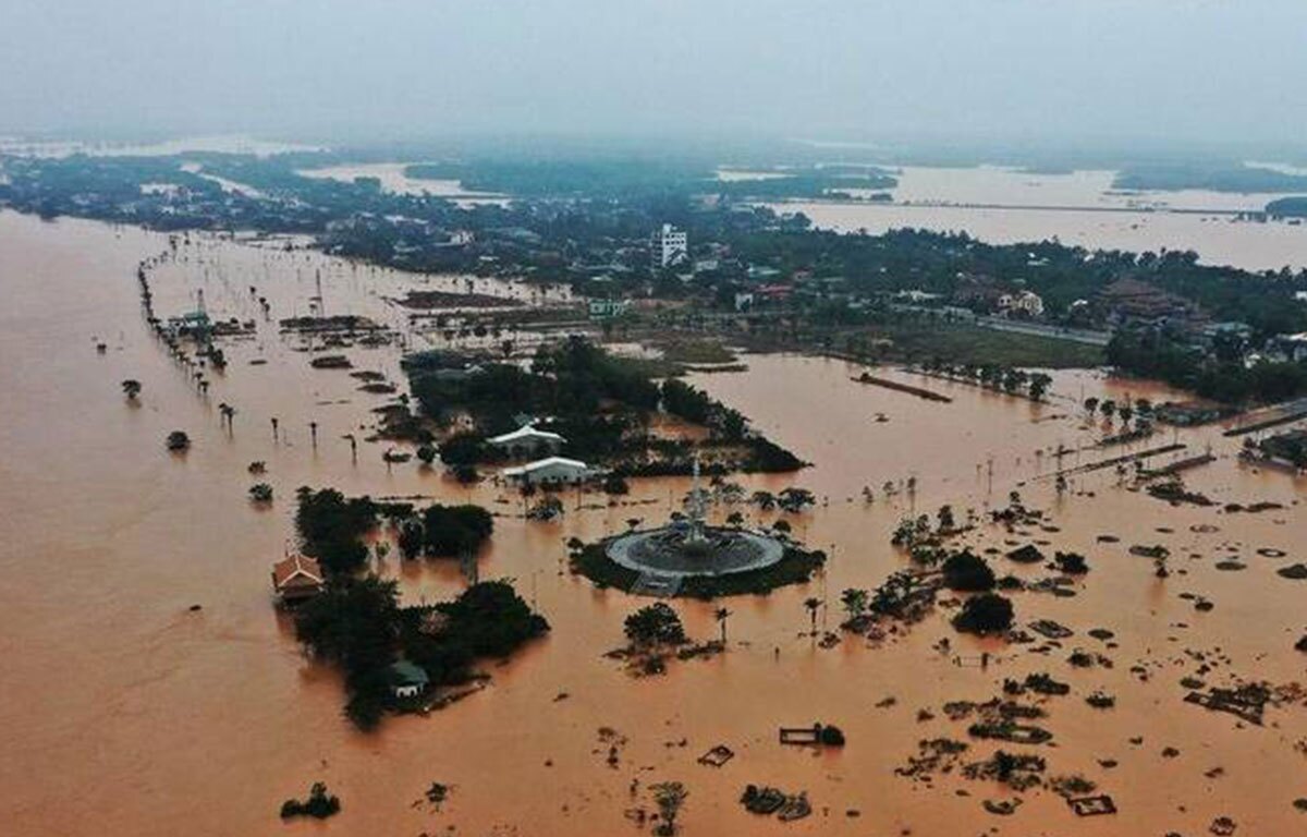 تصاویر هوایی از خسارات سیل در ویتنام