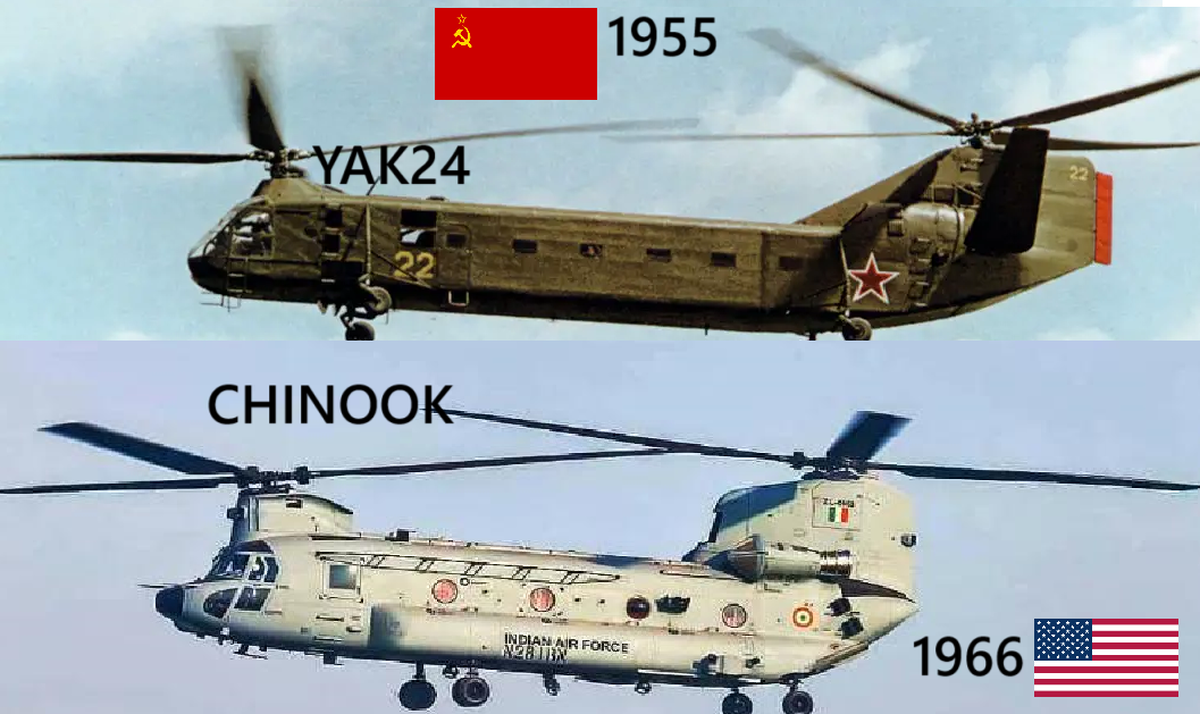 هلیکوپتر معروف چینوک آمریکا، از کدام هلیکوپتر روسی کپی شد ؟