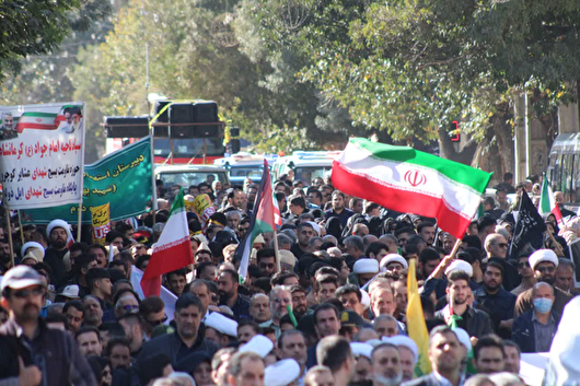 راهپیمایی ۱۳ آبان در کرمانشاه برگزار شد+فیلم