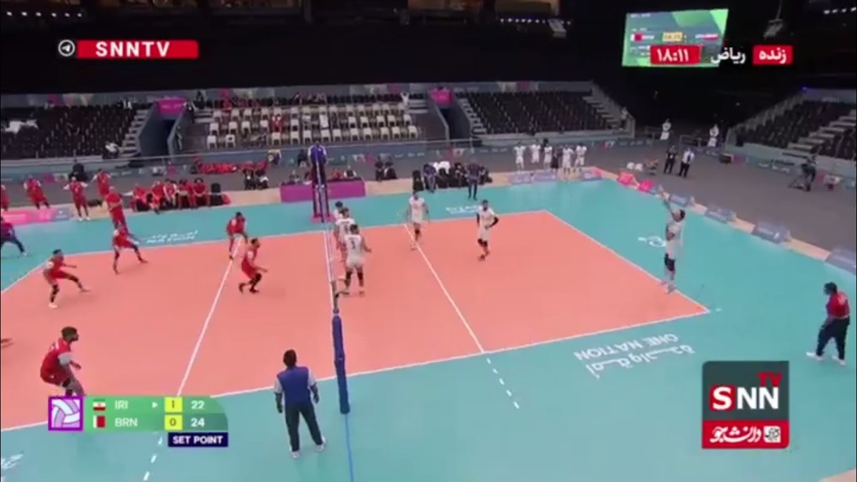 پایان ست دوم دیدار ایران برابر بحرین