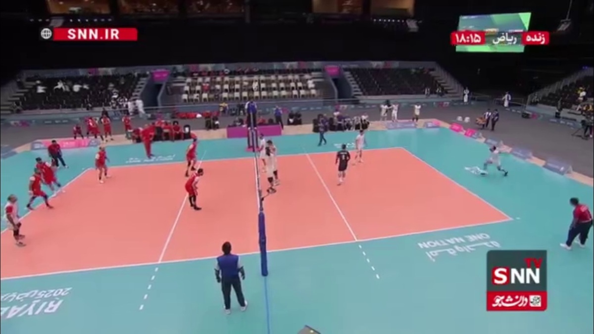 پایان ست چهارم دیدار ایران برابر بحرین