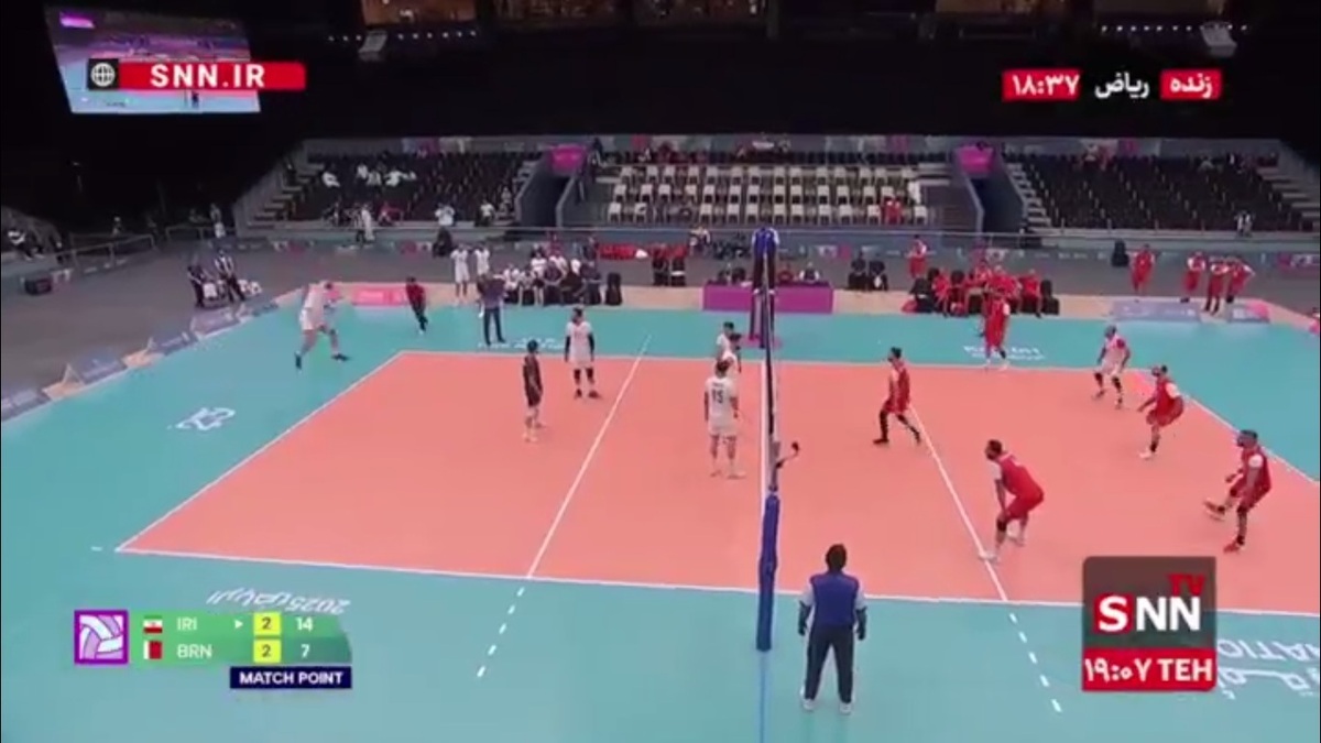 پایان ست پنجم دیدار ایران برابر بحرین / پیروزی مردان والیبال ایران در نخستین دیدار مقابل بحرین
