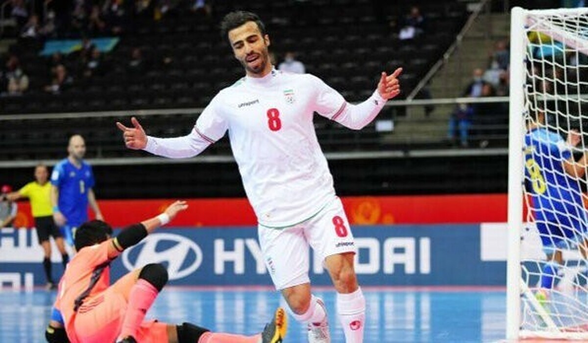 فیلم گل سوم تیم ملی فوتسال ایران به ازبکستان توسط مسلم اولادقباد