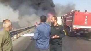 انفجار تانکر سوخت در جاده فرودگاه یزد