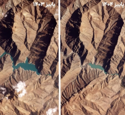 ببینید|وضعیت بحرانی سد کرج؛ مقایسه تصاویر ذخایر آب در پاییز ۱۴۰۳ و ۱۴۰۴