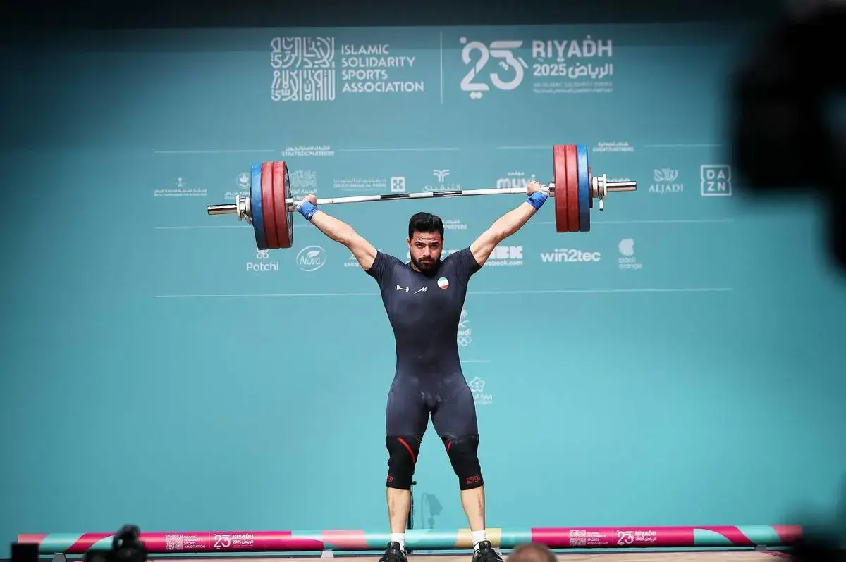 فیلم وزنه برداری علیرضا معینی در بازی های کشورهای اسلامی