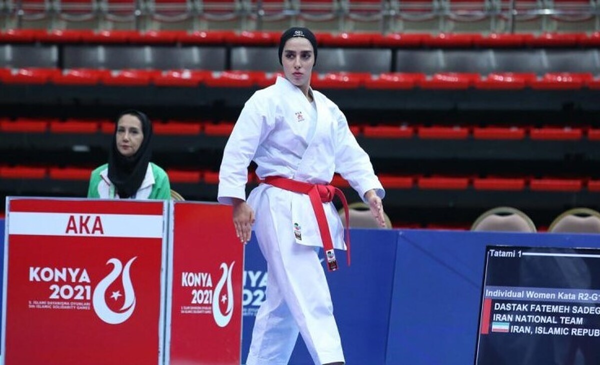 سومین مدال طلا‌ی کاروان ایران/ فاطمه صادقی در کاراته طلایی شد +فیلم کاتا