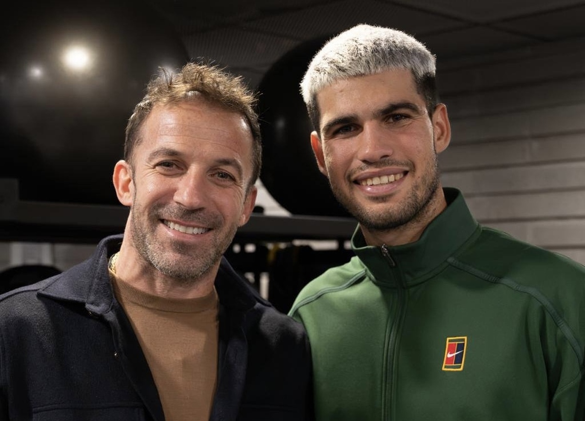 دیدار کارلوس آلکاراس با الکس دل‌پیرو در تورین