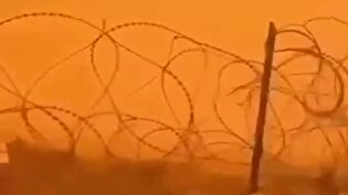طوفان شدید گرد و غبار در مرز عراق و سوریه