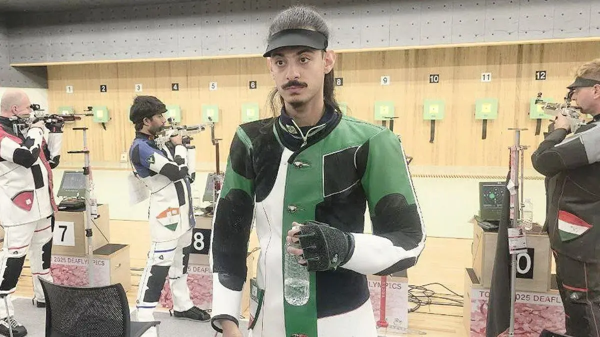 نماینده تیراندازی ایران در جایگاه هفتم تفنگ بادی ۱۰ متر ایستاد