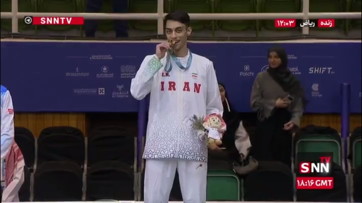 مراسم اهدای مدال تکواندو/مدال طلا به مرادیان اهدا شد