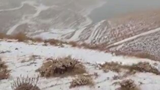 نخستین برف پاییزی در دماوند