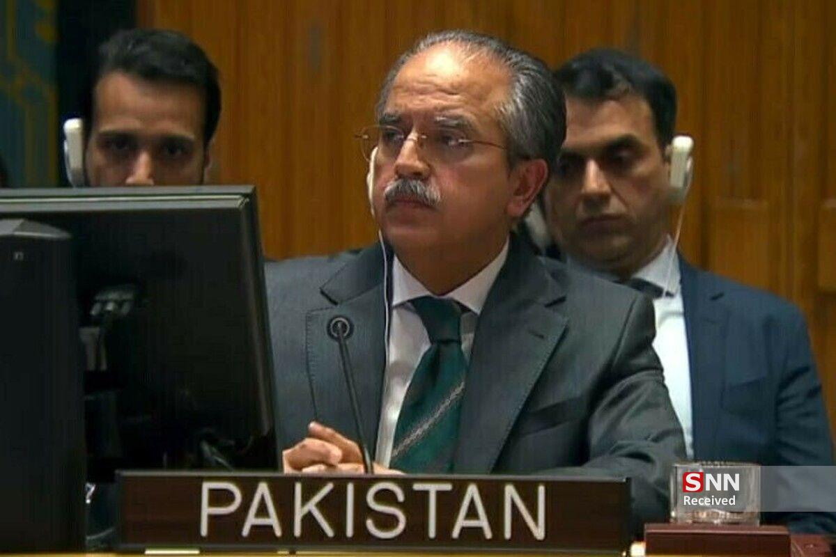 نماینده پاکستان: خروج نیروهای اسرائیلی از غزه شرط اصلی صلح + فیلم