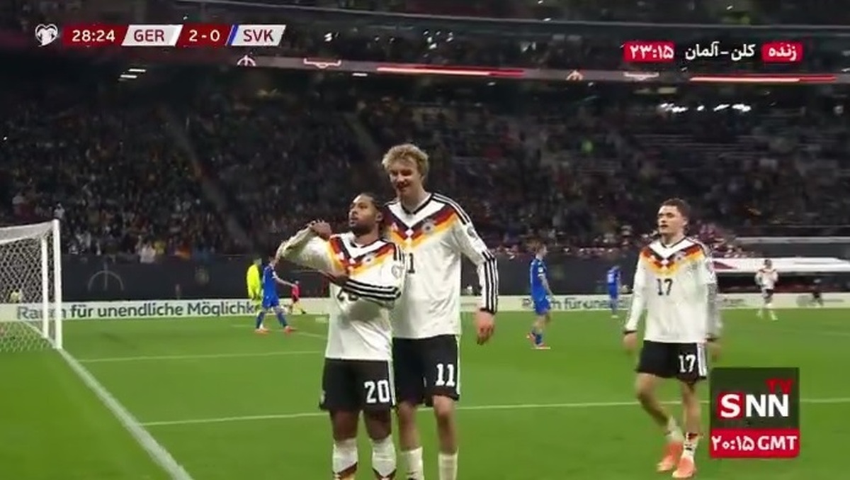 گل دوم آلمان به اسلواکی توسط سرژ گنابری در دقیقه ۲۸ / آلمان ۲ - اسلواکی ۰