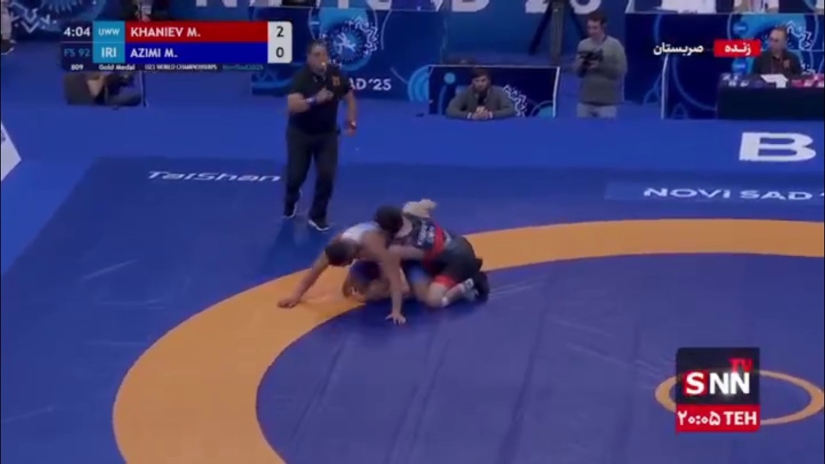 عظیمی اولین طلایی کشتی آزاد امیدهای ایران