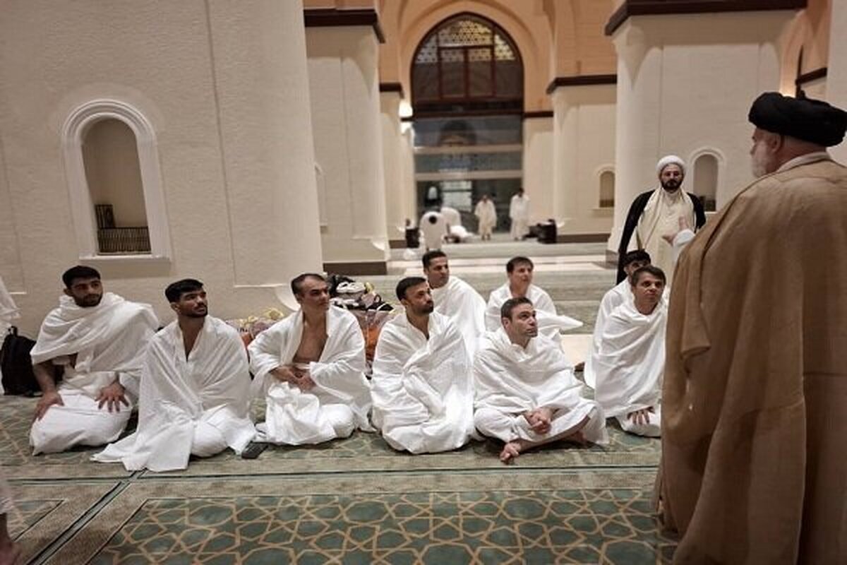 تیم ملی کشتی فرنگی ایران به زیارت خانه خدا مشرف شد