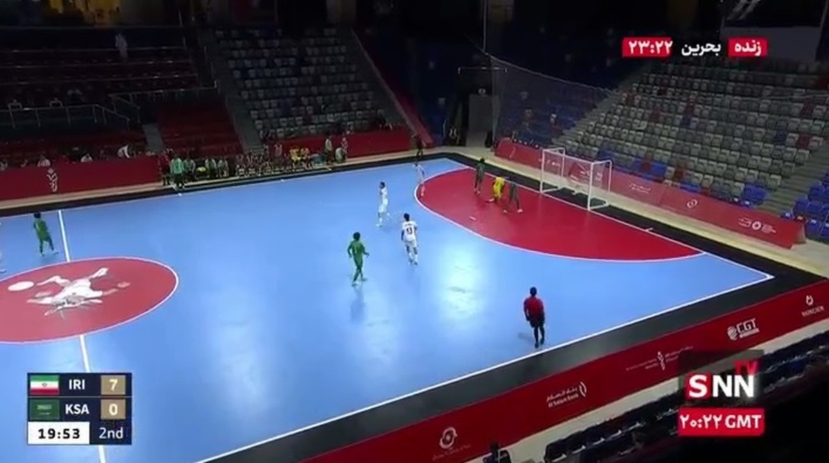 پوکر حسین رضا یوسفی / گل هشتم ایران به عربستان/ ایران ۸- ۰ عربستان