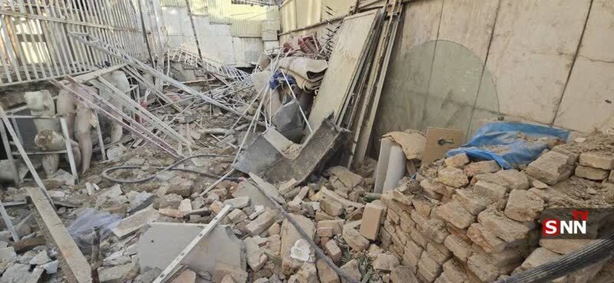 گزارش خبرنگار SNNTV از ریزش ساختمان قدیمی در خیابان جمهوری + فیلم