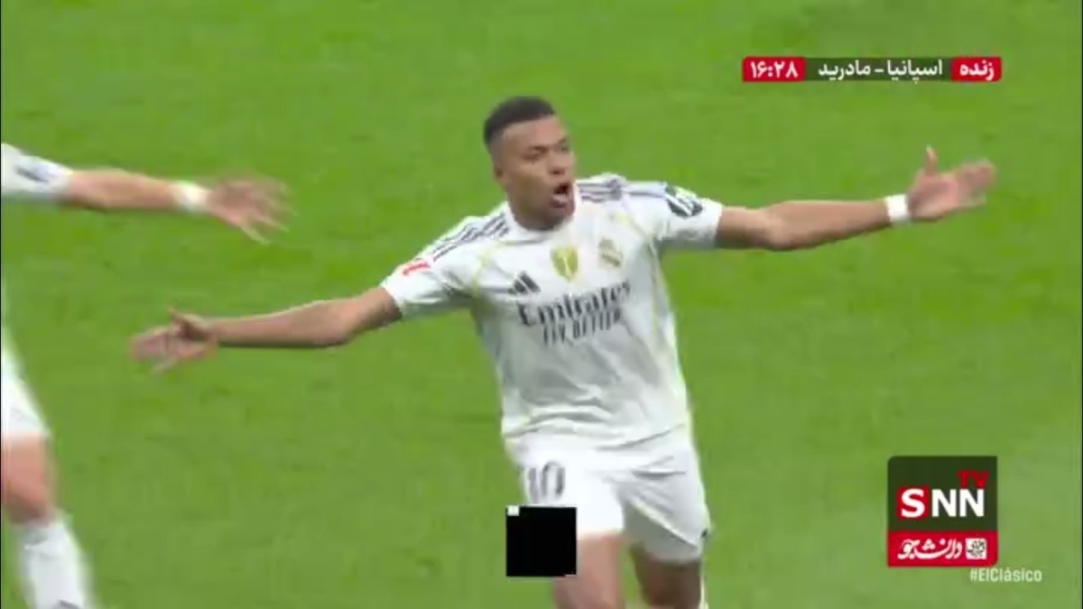 گل اول رئال به بارسا توسط امباپه که توسط کمک داور ویدیویی آفساید اعلام شد