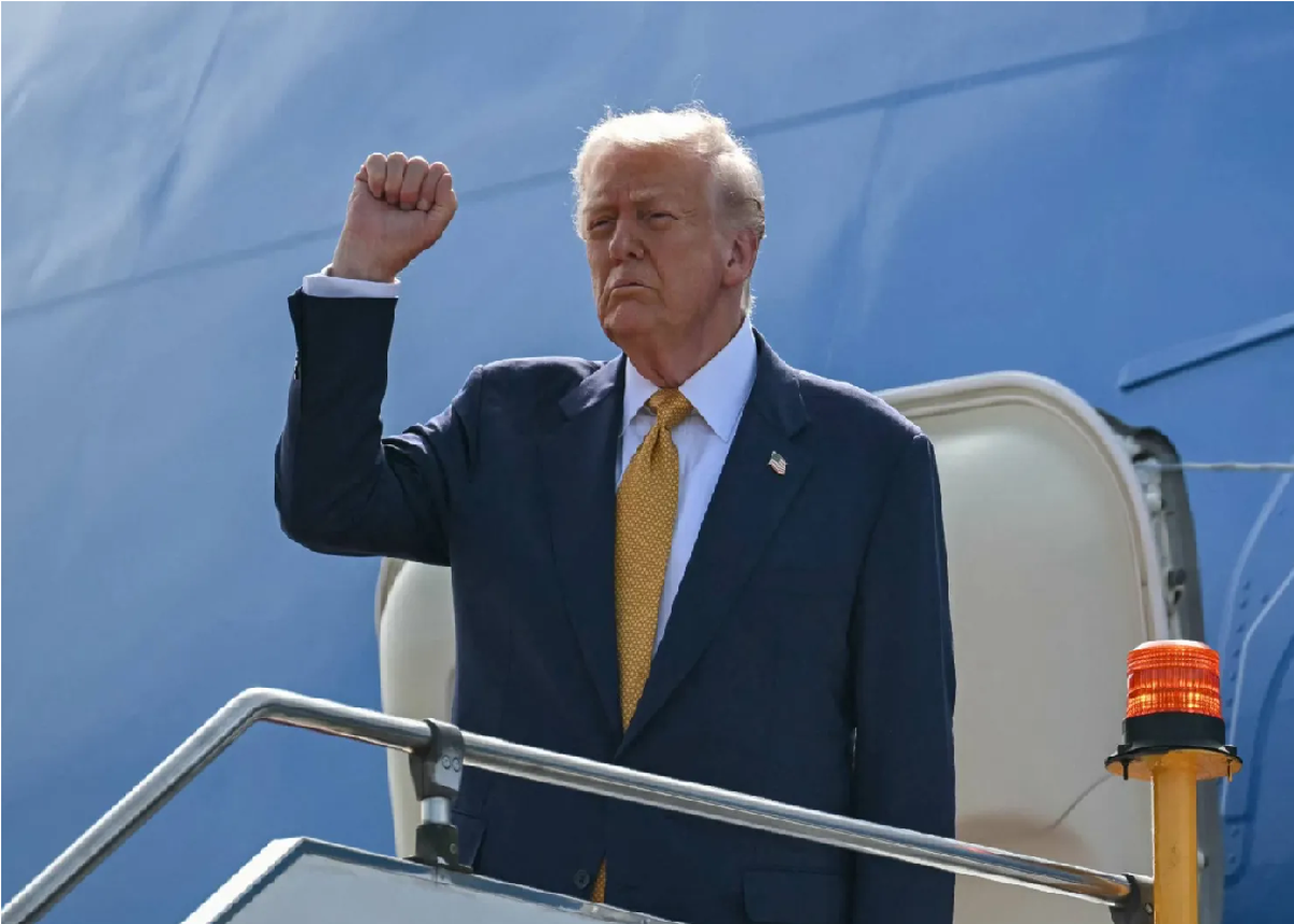 دونالد ترامپ راهی توکیو شد+فیلم