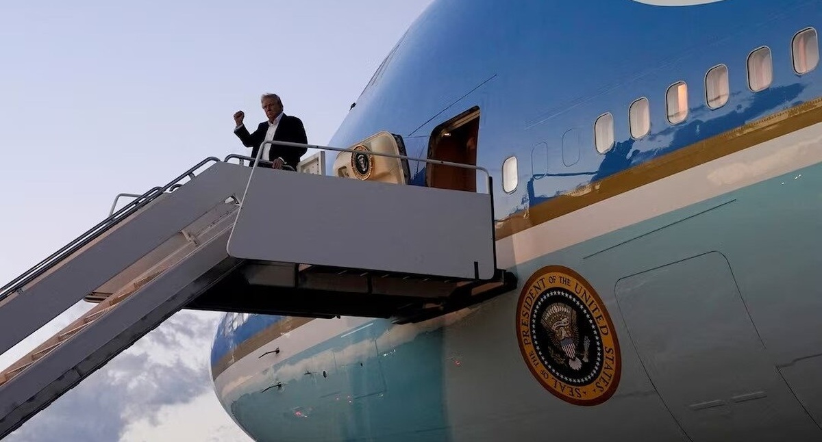 ترامپ وارد ژاپن شد + فیلم