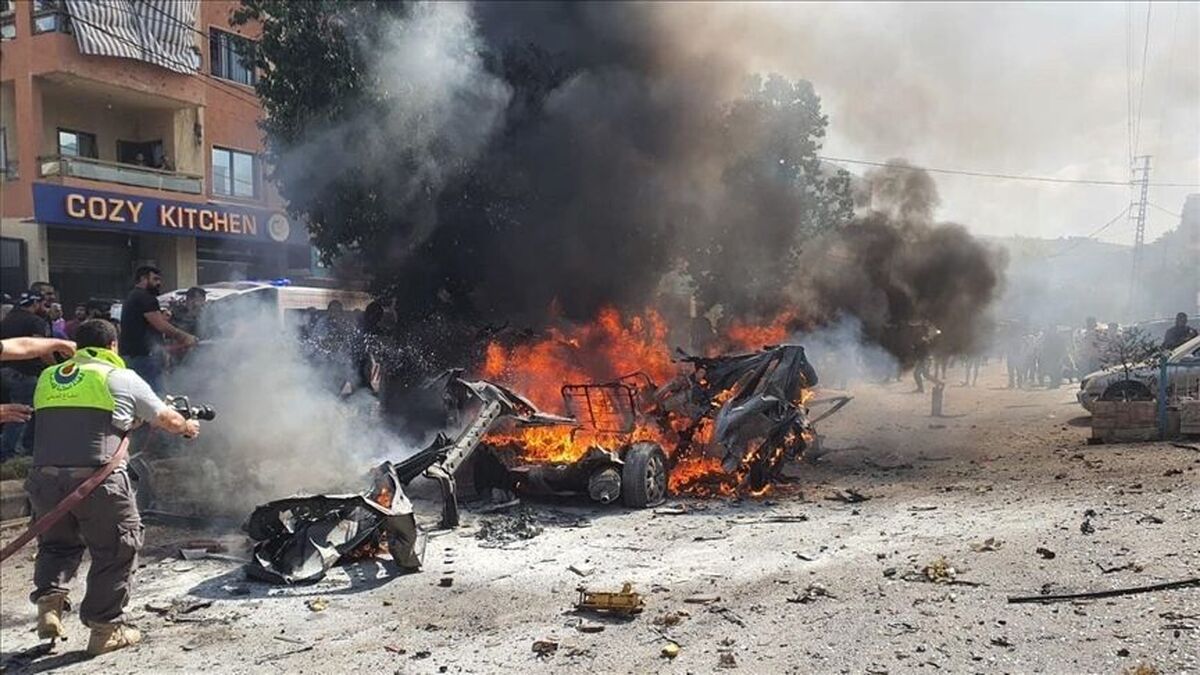 دو نفر در حمله پهپادی رژیم صهیونیستی به جنوب لبنان زخمی شدند + فیلم