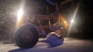 بارش برف در گردنه‌های چهارمحال و بختیاری