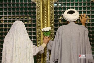 جشن ازدواج ۷۳۰ زوج دانشجو در حرم مطهر حضرت معصومه (س)