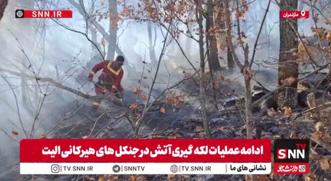 ادامه لکهگیری آتش در جنگلهای هیرکانی الیت + فیلم