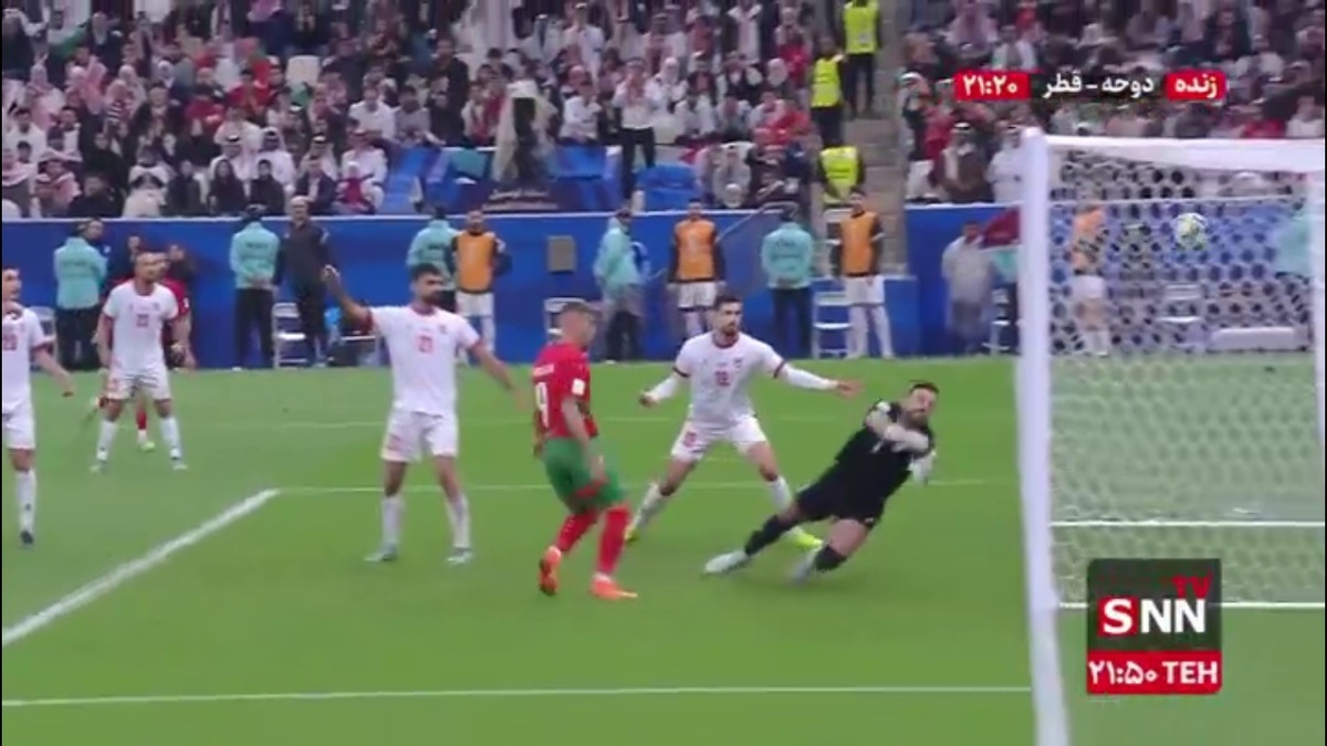 گل سوم مراکش به اردن توسط عبدالرزاق حمدالله در دقیقه 100