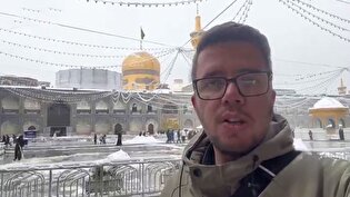 گزارش خبرنگار SNNTV از حال و هوای برفی حرم امام رضا علیه السلام و شهر مشهد مقدس