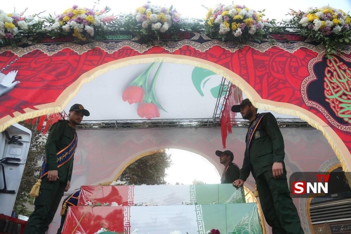 حضور سردار رادان در مراسم تشییع شهدای گمنام